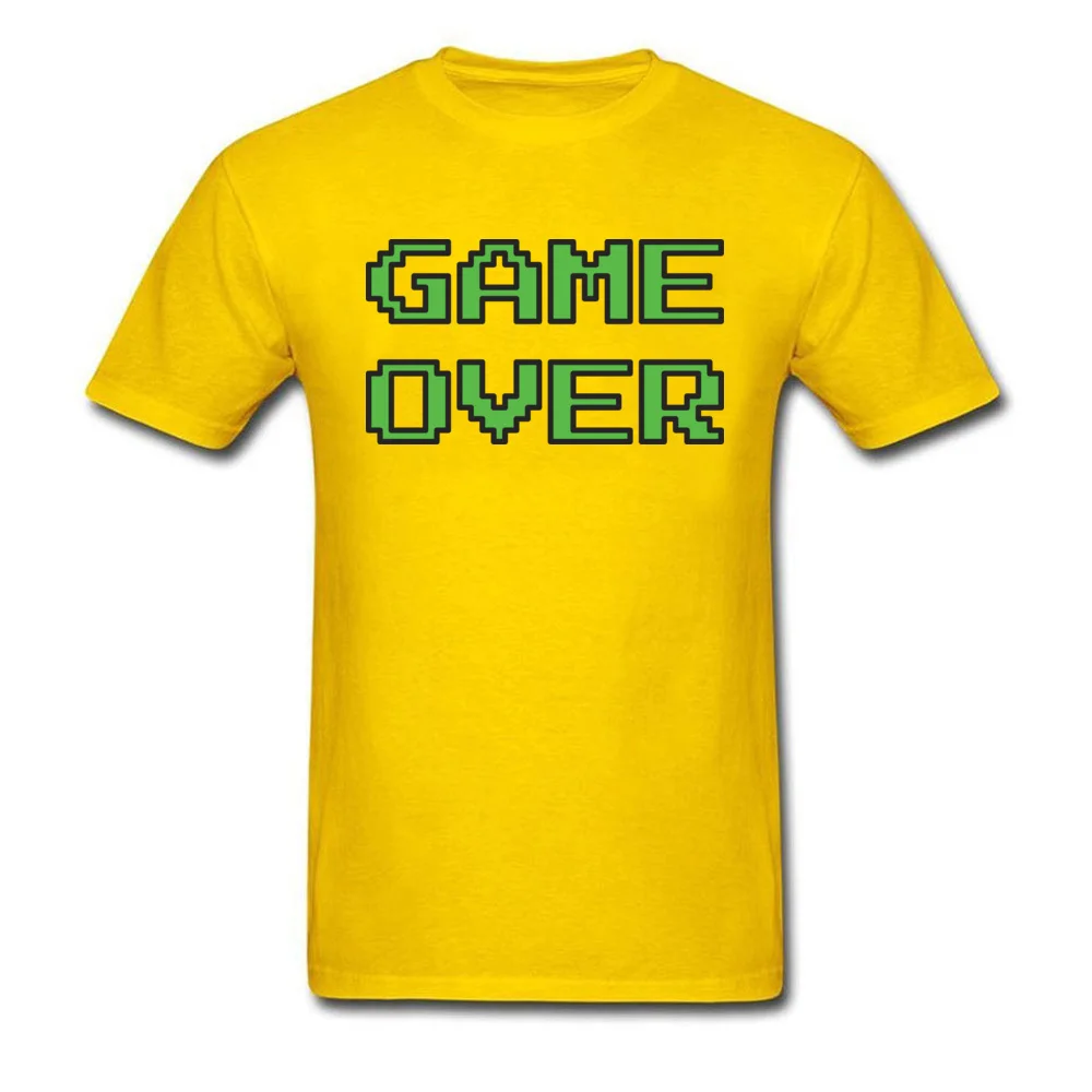 Tops Tees Game Over Labor Day Classic Birthday Short Sleeve All Cotton Round Collar Men T Shirt Birthday Tshirts Game Over yellow