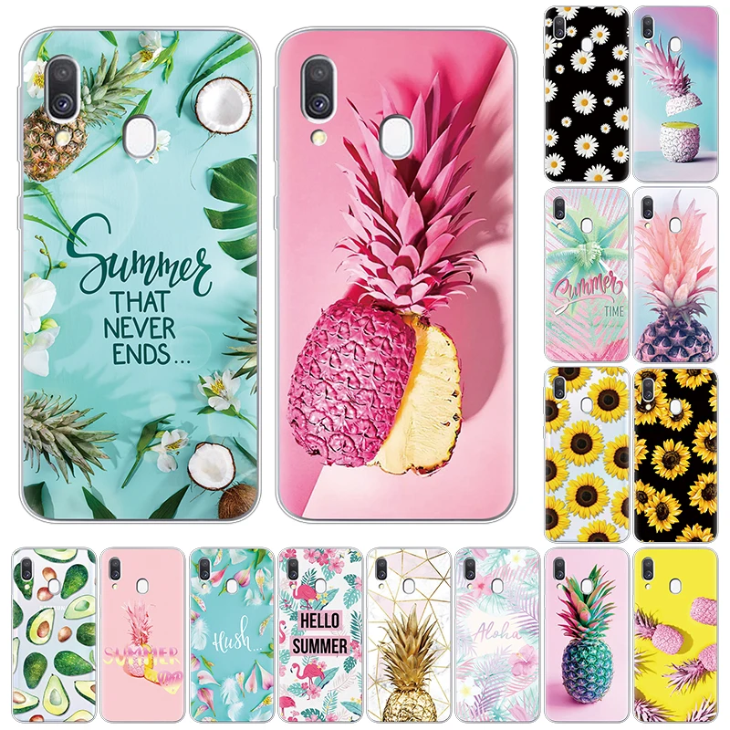 Мраморный кокосовый цветок розовый мягкий чехол из ТПУ для Samsung Galaxy A40 A 40