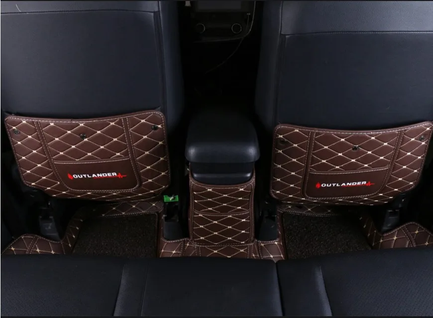 Автомобильный подлокотник коробка задний ряд анти ногами pad кобура искусственная кожа для MITSUBISHI outlander аксессуары автомобиль-Стайлинг