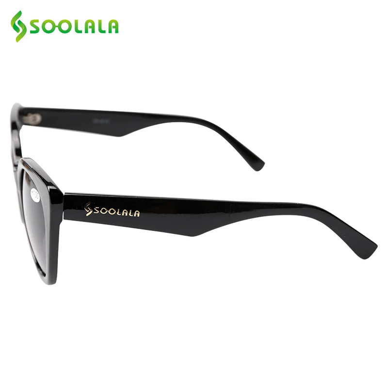 SOOLALA Katze Auge Bifokale Sonnenbrille Lesebrille Frauen Männer Designer Sonnenbrille Dioptrien Anti Blau Lesen Sonnenbrillen 1,0 zu 4,0