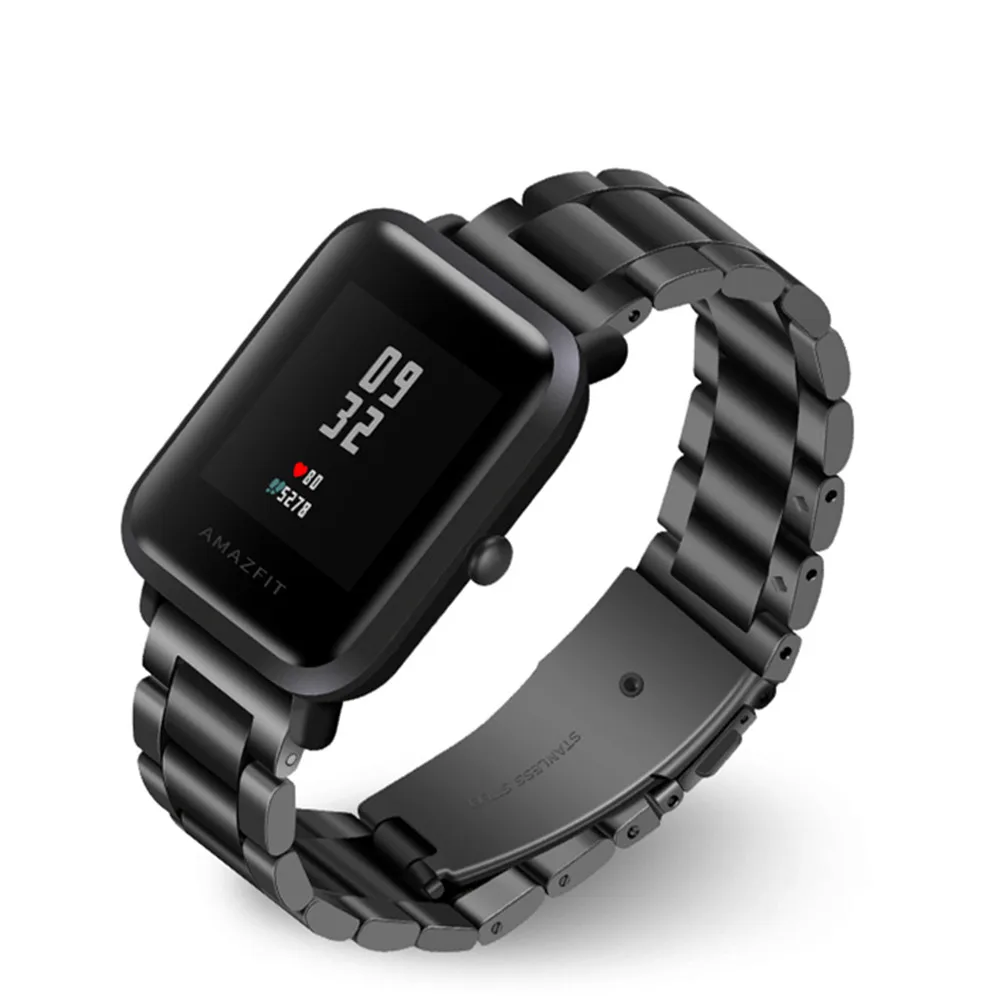 Металлический ремешок для Xiaomi Huami Amazfit Bip BIT PACE Lite, Молодежные умные часы, браслет для наручных часов для Samsung GS2