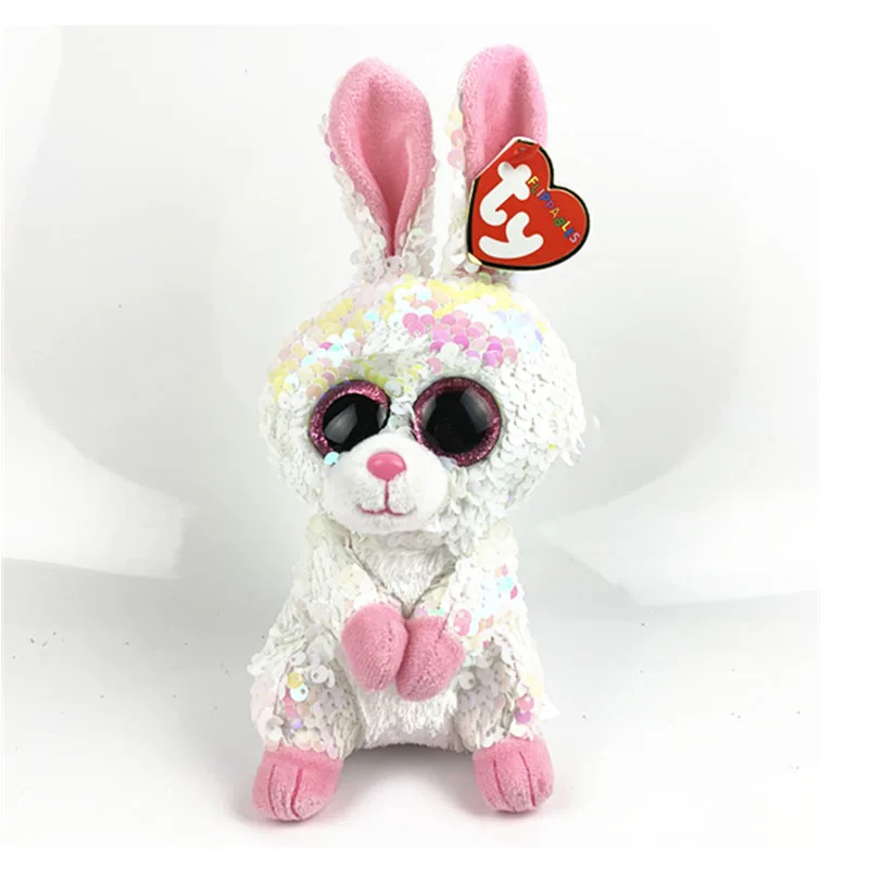 15 см Ty Beanie Boos большие глаза блестки Чихуахуа Бонни Единорог летучая мышь Альпака плюшевая игрушка кукла чучело милые плюшевые детские