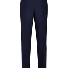 Мужские синие брюки, прямые облегающие деловые Брюки С ПЛОСКИМ ПЕРЕДОМ, Новое поступление, мужские костюмы, брюки на заказ