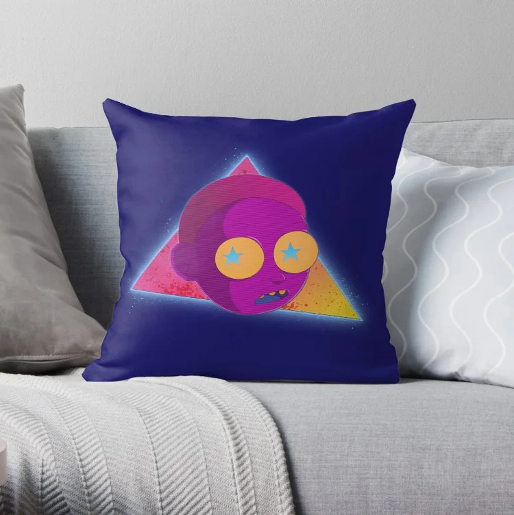 

Space 80s Rick and Morty Pillow Covers Cases Pattern Nordic Cover Cushion Pillowcase Square Print