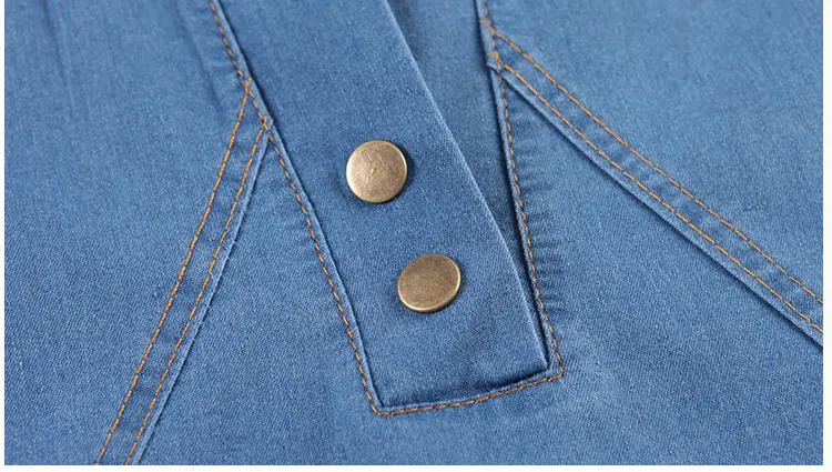 New Women Dresses Summer Style Denim Dresses Robe Femme Ete Short Sleeve Vaquero Vestidos Mujer 2018 Casual Large Size Dress For Women  (9)