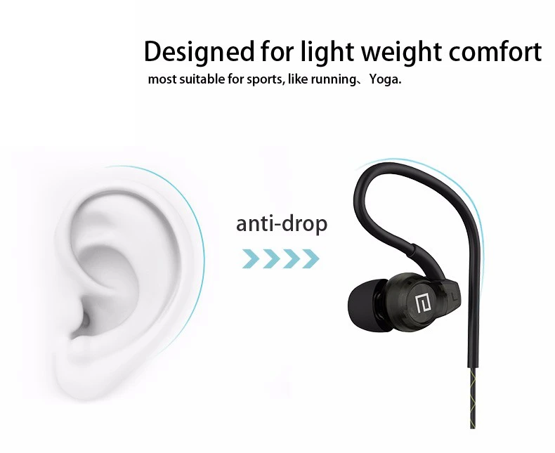 Langsdom SP80B Sport Earphones for Phone Super Bass Headsets Hifi Running Earphone 3.5mm In-ear Stereo Earbuds with Microphone