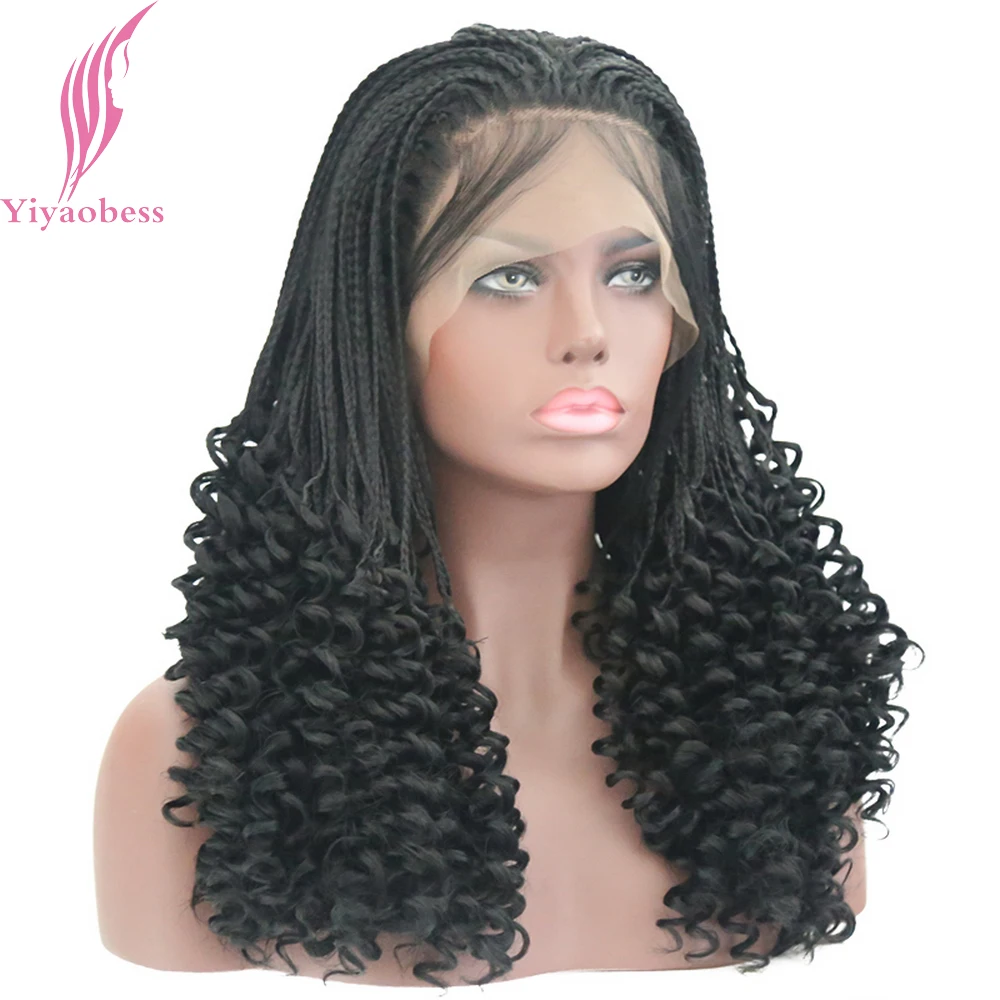 Yiyaobess 1b # цвет синтетические микро плетеные кружевные передние парики для женщин