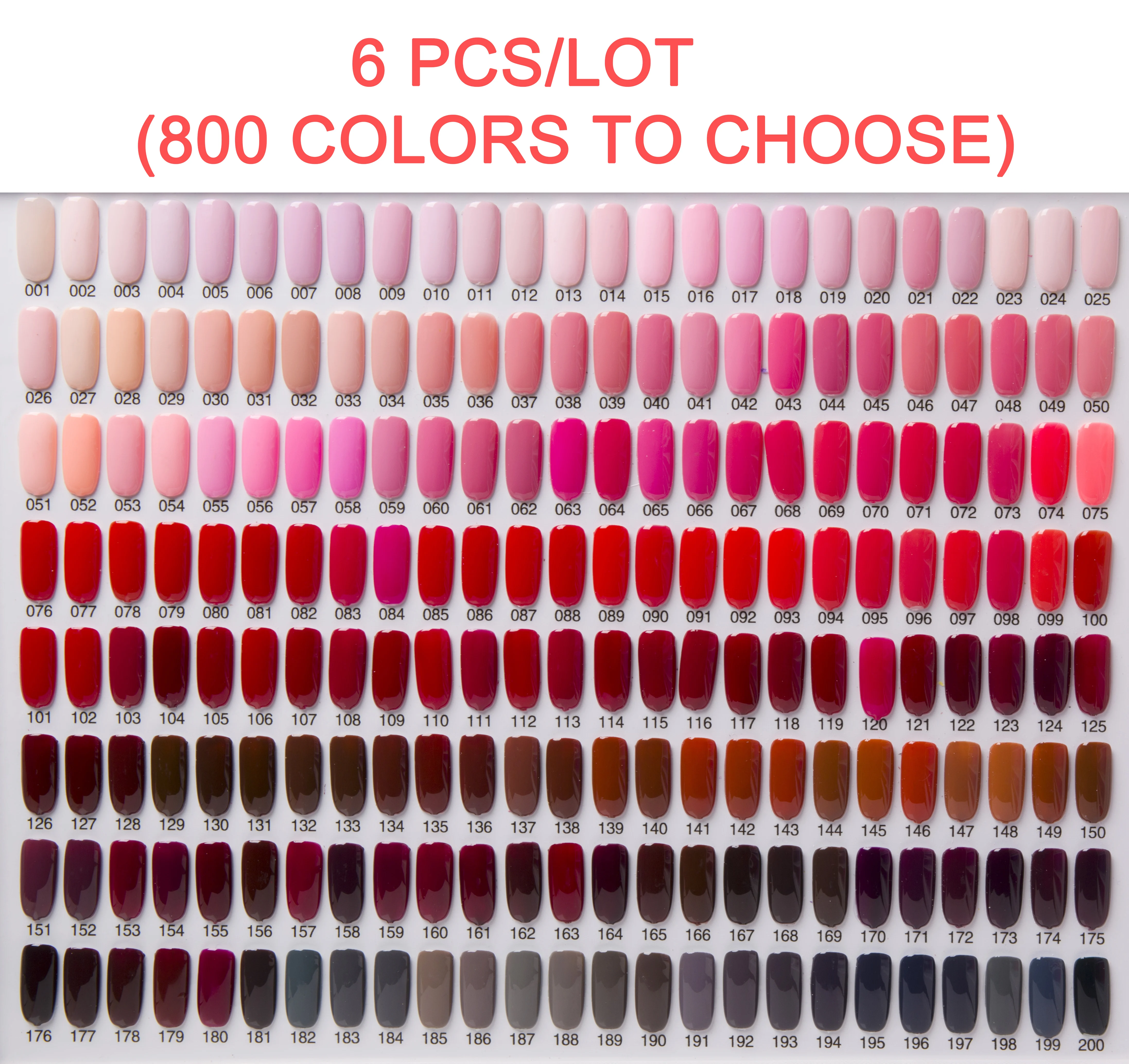 

BOZLIN 6 Bottles/Lot 7.3ml Nail Gel 800 Summer Colors Nail Varnishes to Choose For Nail Art UV Soak Off Gel Polish