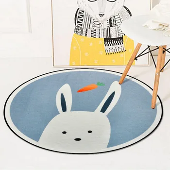 

Cute Owl Bear Carpet Kids Room Modern Soft Round Carpet Computer Chair Round Rug Fashion Rugs For Bedroom Tent Floor Mat R602