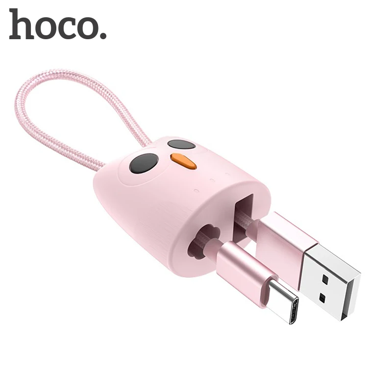 

HOCO Short Cute USB Type C Cable 2.4A Fast Charge Storage Data USB C Cable for Huawei Mate P20 20 Xiaomi mi 8 6 Gril Pink USBC