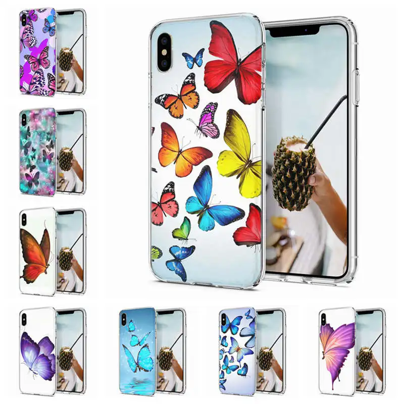 Мягкий чехол для телефона iPhone 6 7 8 XS Max чехлы из ТПУ цветной милый с изображением