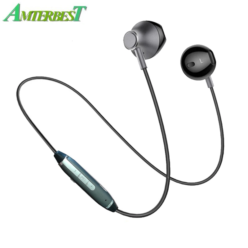 

AMTERBEST Wireless Earphone Bluetooth Earbuds Stereo Earpiece Sports Headphone phone Headset for iPhone Android With Mic