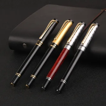 

High Quality Rollerball Pen Gold clip Fine Point 0.5mm Black Ink Business Office Signature Pens School Office Supplies
