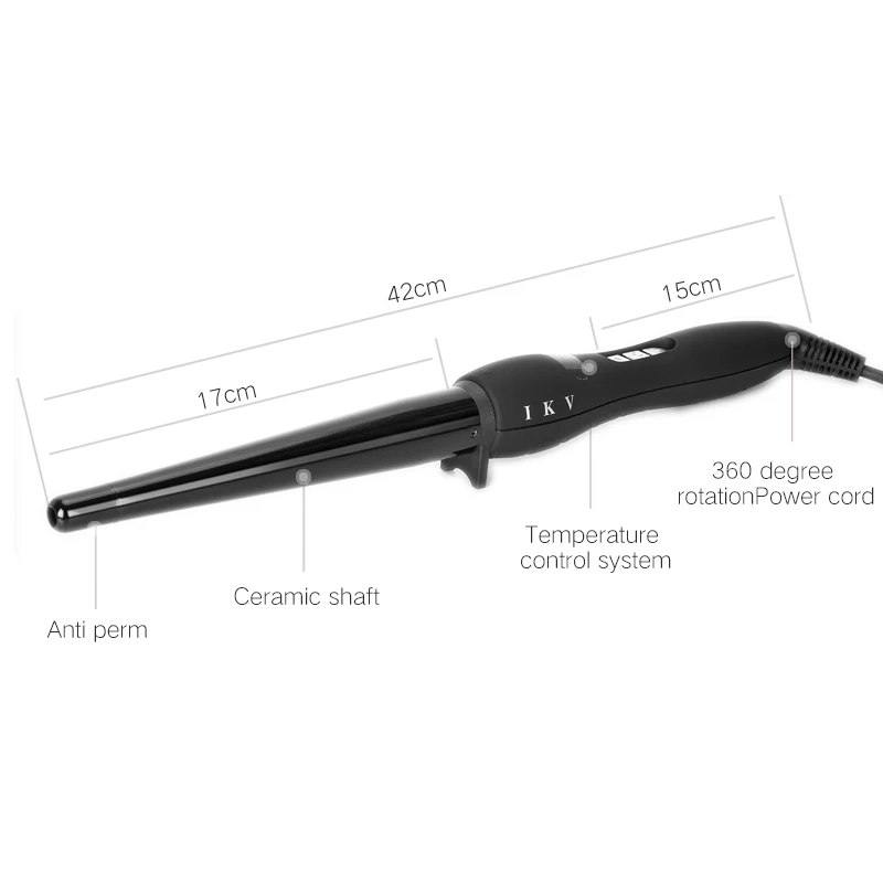 IKV Новое поступление керамическая плойка для завивки вьющиеся волосы Вэйвер щипцы для завивки профессиональные кудрявые волосы инструменты для укладки
