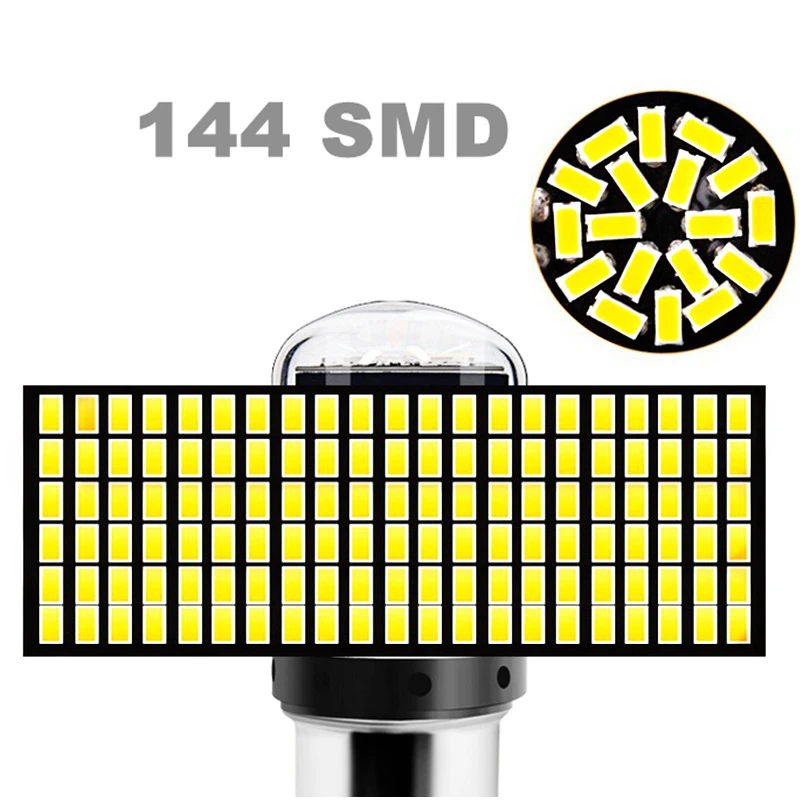 Светодиодная лампа для мотоцикла H6 H4 144 SMD LED BA20D Hi/Lo 1 шт. Suzuki YAMAHA KTM 9 в 80 2019|Передние