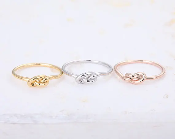 

30 pce/lot color Promotion Fashion Kpop Heart Knot Ring