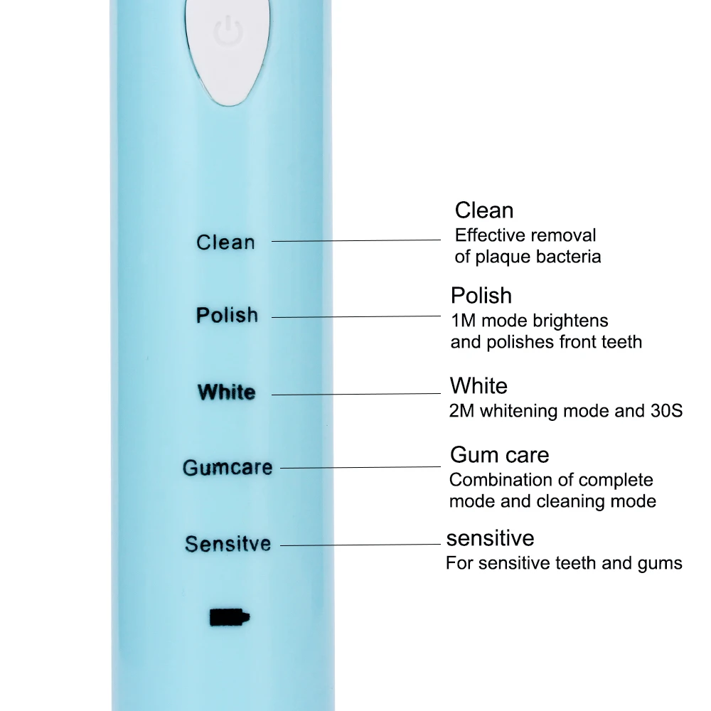 AZDENT, 5 режимов, AZ-3, профессиональная электрическая звуковая зубная щетка, USB, перезаряжаемая, с 4 шт сменными зубными щетками, насадки для отбеливания зубов, таймер