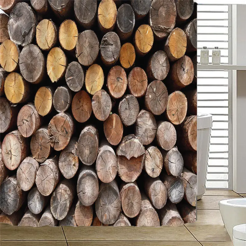 

Bath Curtains Waterproof Beach Shells Log Bathroom Shower Curtain 180*180cm Drop Shipping AP20
