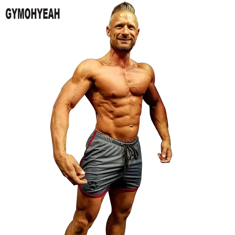Men's gyms fitness bodybuilding shorts eight basic models new fashion color matching casual tether breathable boutique shorts