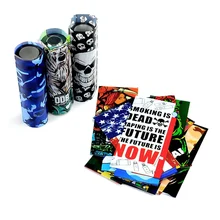 10 шт./лот чехол для аккумулятора 20700 батарея обёрточная бумага покрытие кожи термоусадочные трубки оплетка Флаг США череп дизайн