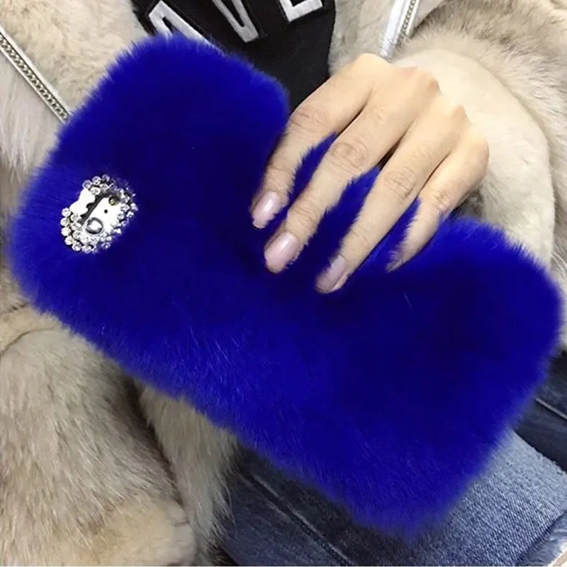 

Warm Real Rabbit Fur Plush Case For Samsung Galaxy A6s A9s A7 A9 2018 J3 J4 Prime J6 Plus J7 J8 2018 EU US Note 9 Diamond Cover