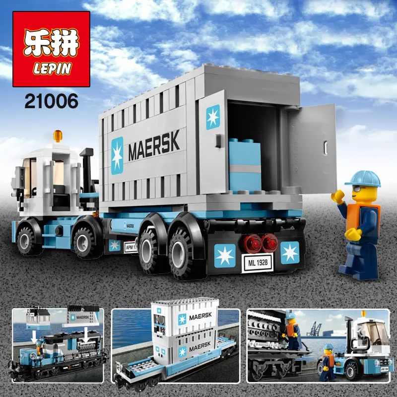 2018-Lepin-21006-New-1234Pcs-Technic-Series-The-Legoing-10219-Maersk-Train-Set-Building-Blocks-Bricks (2)