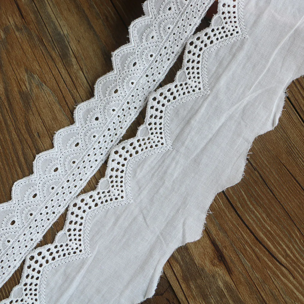 

Cotton Lace Ribbon White 5Yards DIY Handmade Wedding Party Craft Gift Packing Patchwork Cotton Crocheted Lace Ribbon