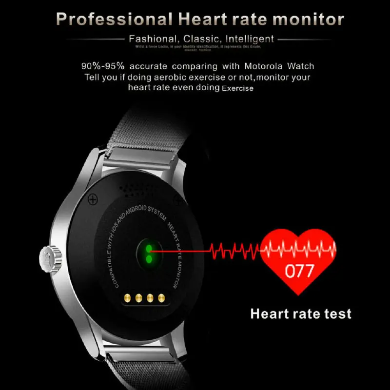 Hold Mi K88H Smart Watch 1.22 Inch IPS Round Screen Support Sport Heart Rate Monitor Bluetooth SmartWatch For IOS Android