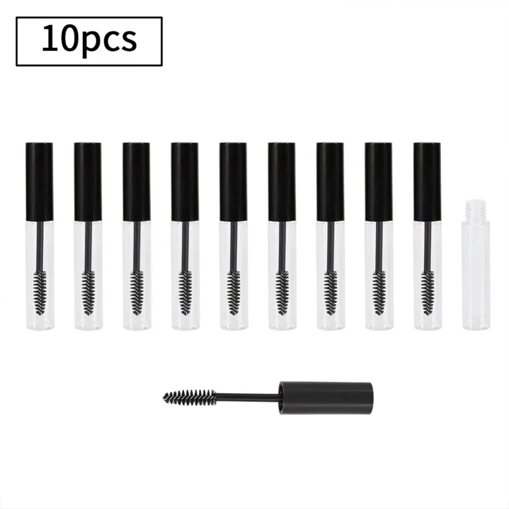 

10Pcs Empty Mascara Tube With Eyelash Bottles Cosmetic Container 10ml Plastic Bottle Mascara Eyelash Refillable Makeup Container