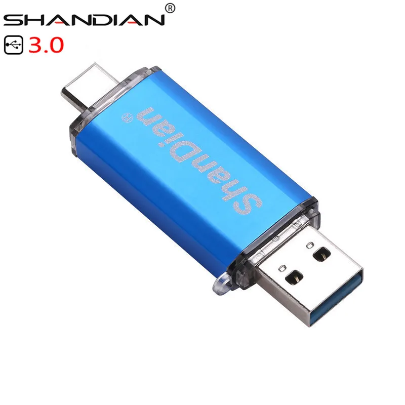 SHANDIAN USB 3 0 Акция Type C 1 OTG 32 Гб 64 Внешняя карта памяти 16 мобильный компьютер флэш