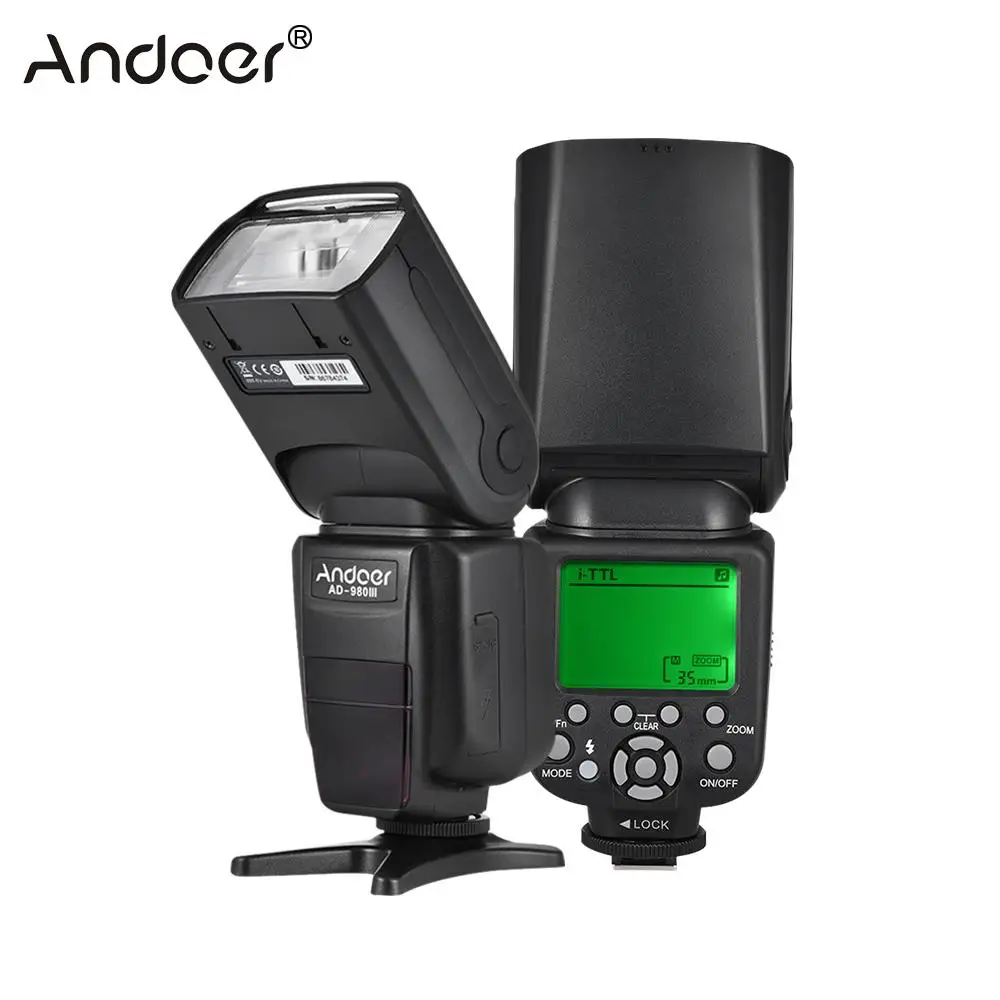 

Andoer AD-980IIIN i-TTL Master Slave Flash Speedlite 1/8000s HSS Built-in 2.4G Wireless Flash System for Nikon Series Cameras