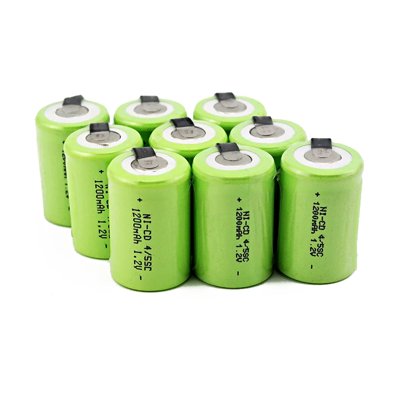 10 штук в партии!! NI-CD аккумулятор 1,2 V SC 1200mah 1,2 v 4/5 sc 1200mah nicd аккумулятор для аккумуляторной батареи небольшого размера