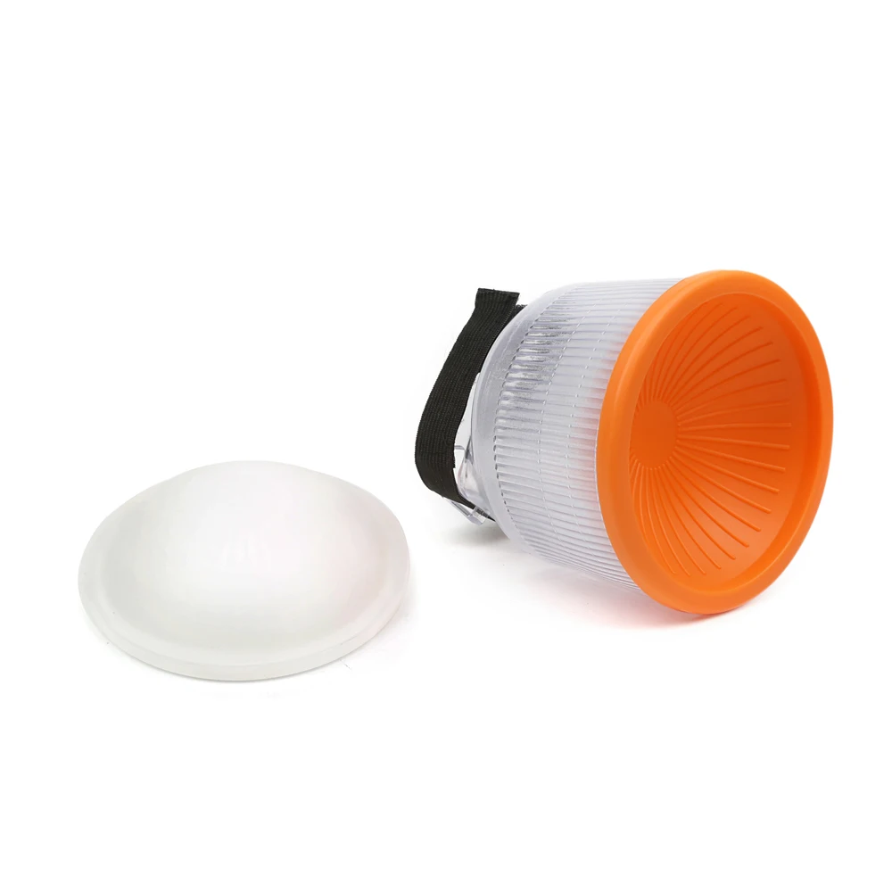 

Universal On-Camera Speedlite Flash Light Diffuser Light Sphere with White Orange Domes