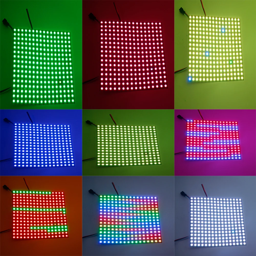 RGB светодиодная матричная панель WS2812 5050 SMD 16*16 пикселей 256 Цветная цифровая
