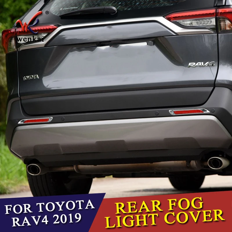 

2 Pcs/lot For Toyota Rav4 2019 2020 ABS Chrome Rear Reflector Fog Light Lamp Cover Sticker Decoration Trim Accessories