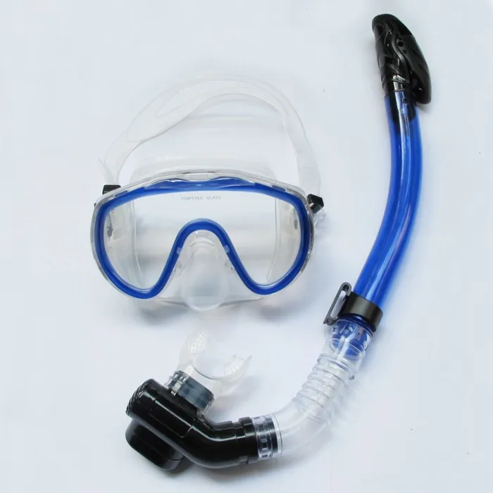 Анти-туман плавать ming закаленного стекла линзы Подводное очки-маска для ныряния силиконовая трубка Подводная охота с дыхательной трубкой плавать стекла es оборудование