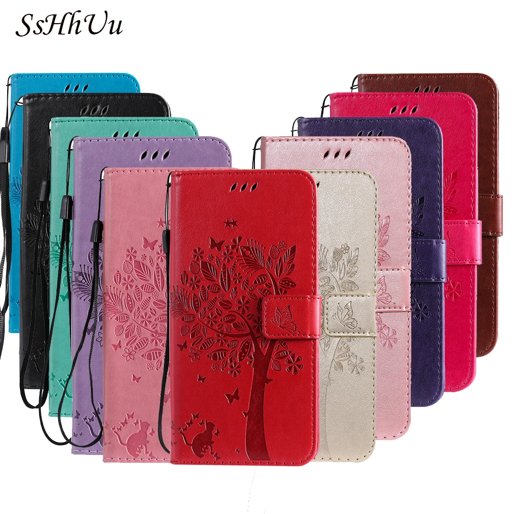 

SsHhUu Retro Flip Case For IPhone 5C 4 4S 5 5S 6 6S X 7 8 Plus PU Leather + Silicon Wallet Cover For IPhone XR Xs Max Case Coque