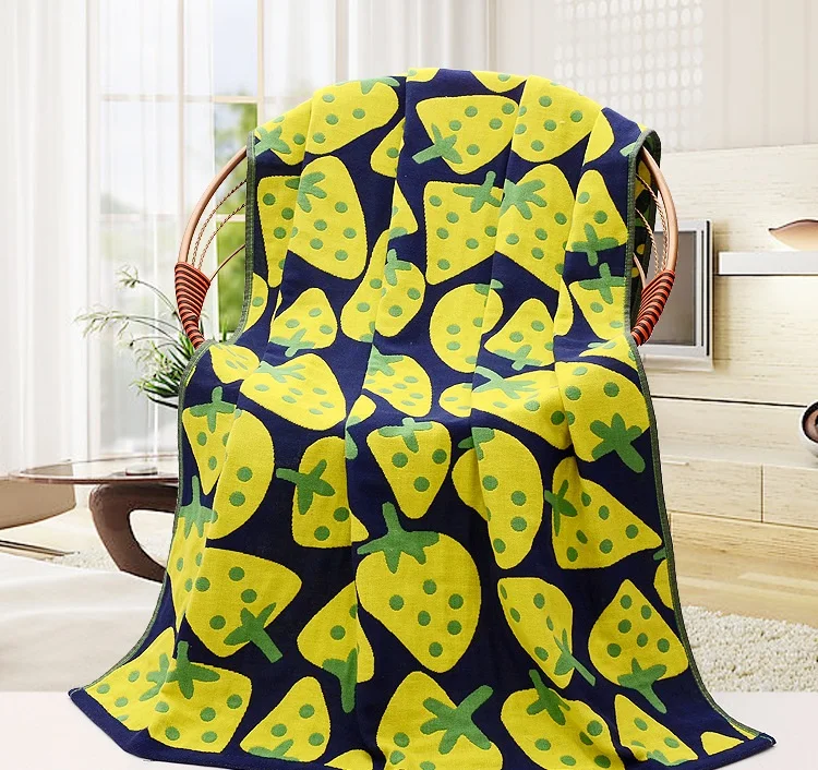 cotton gauze bath towel three layer Cartoon printed bath towel Home Textile bathroom terry Beach Towel 70*140