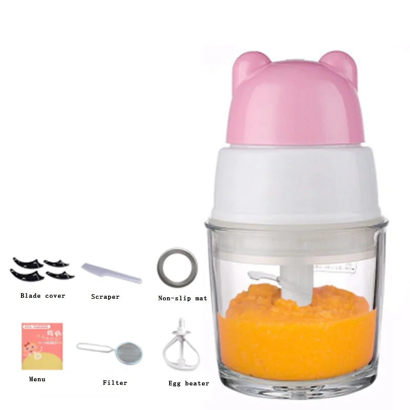 HIMOSKWA Baby 0.6L Multifunctional Food Processor 220V Glass Food