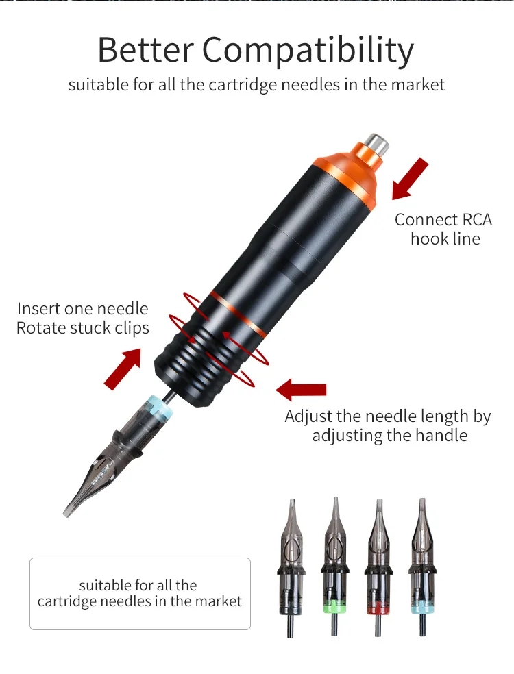 Роторная Татуировка ручка сильный мотор поставка высокое качество картриджи Tatttoo ручка поставки