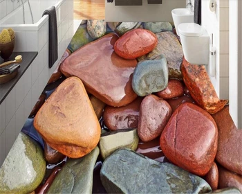 

beibehang Customizable fashion fashion waterproof decorative wallpaper color pebble solid floor sticker wall papers home decor