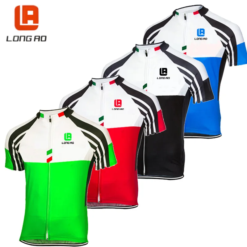 LONG AO high quality Summer Short Sleeve Cycling Jerseys/Italy 4 color