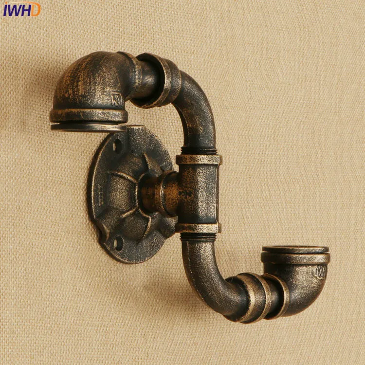 

IWHD Iron Water Pipe Wall Lamp Adjustable Wandlamp Edison LED Fixtures Home Lighting Bathroom Light Applique Murale Luminaire