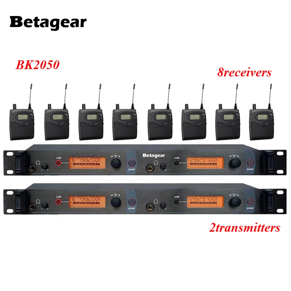 Betagear 8 receivers 2 transmitter SR2050 IEM