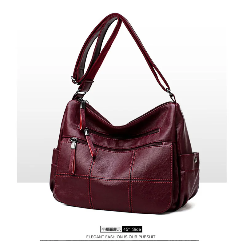  Fashion Women's Genuine Leather Handbags mummy bag Casual shoulder Chain Bags Ladies Crossbody Bags - 32884672432