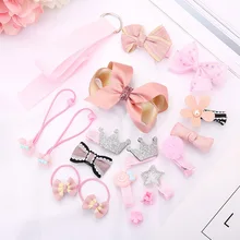 18 шт./компл. милые шпильки для волос для девочек стильные аксессуары красочные Заколки головные уборы для детей набор braiders браслет