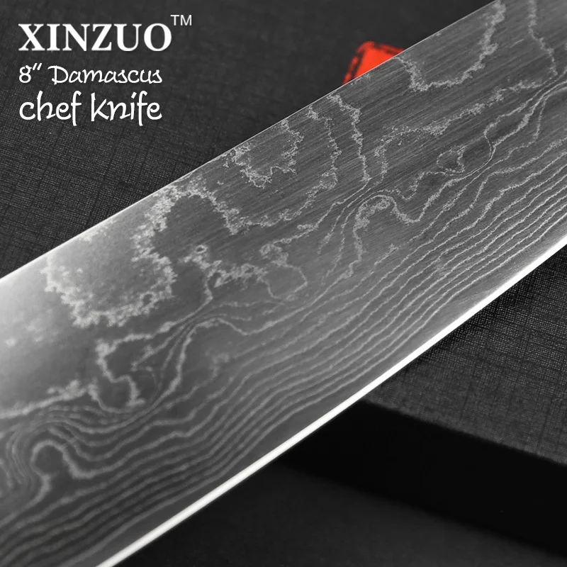  XINZUO 8'' Chef Knife 73Layer Japanese VG10 Damascus Steel Kitchen Knife High Quality Razor Sharp C - 32384335371