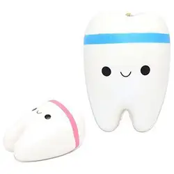 2 Милая мультяшная подвеска с дизайном «зуб» Мягкие игрушки медленный отскок снятие стресса игрушки медленно поднимающиеся Jumbo милые