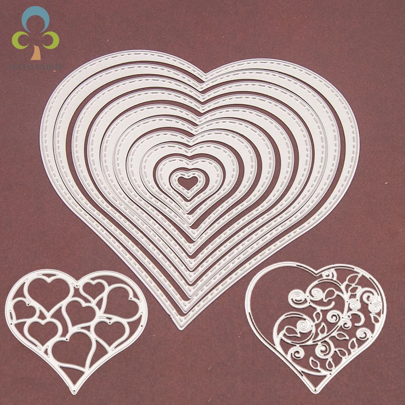 

Lace Love Heart Shapes Metal Cutting Dies Stencil Scrapbooking Photo Album Card Paper Embossing Craft DIY Cutting Dies GYH