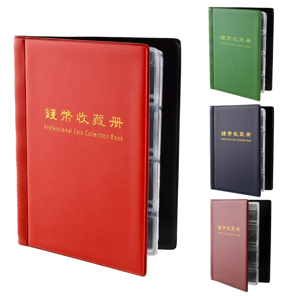 Medallions Caps Black Coin Holder,Acogedor Coin Collectors 120 Coins Collection Storage Money Penny Album Book Pockets for Coins Badges Tokens